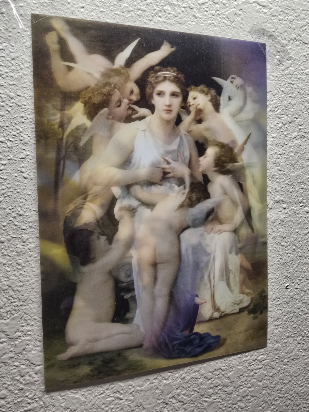 Angelic Group Wall Art Print in Cream and Pastel Hues